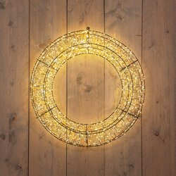 Anna's Collection KRANS METAAL 1800LED FLASH IP44 TRAFO MET TIMER EN DIMMER 58X12CM WARM WIT/CLASSIC