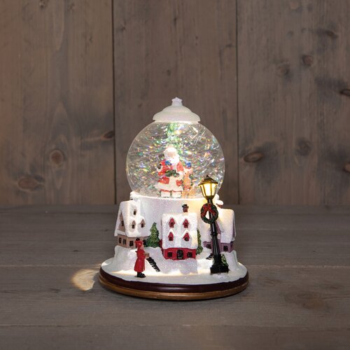 Anna's Collection LANDSCHAP MET KERSTMAN IN GLITTERWATERBAL  OP 3AA BATTERIJ MET DC AANSLUITING 21X1