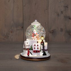 Anna's Collection LANDSCHAP MET KERSTMAN IN GLITTERWATERBAL  OP 3AA BATTERIJ MET DC AANSLUITING 21X1