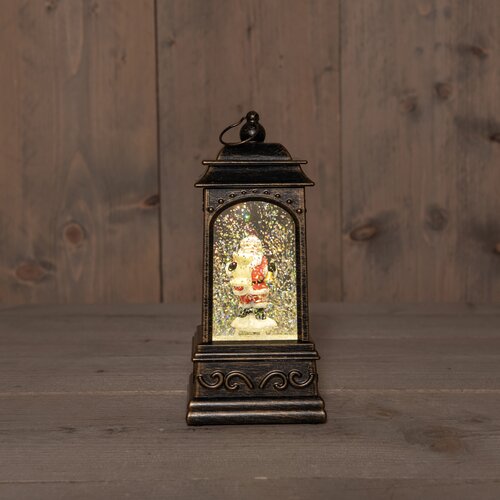 Anna's Collection LANTAARN KERSTMAN IN GLITTERWATER 3XAA BATTERIJ MET DC AANSLUITING 20.5X9CM WARM W