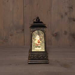 Anna's Collection LANTAARN KERSTMAN IN GLITTERWATER 3XAA BATTERIJ MET DC AANSLUITING 20.5X9CM WARM W