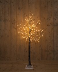 Anna's Collection LED BERKENBOOM BRUIN 144L/160CM CLASSIC WARM - INCL. 4X GRONDPEN - 5M AANLOOPSNOER
