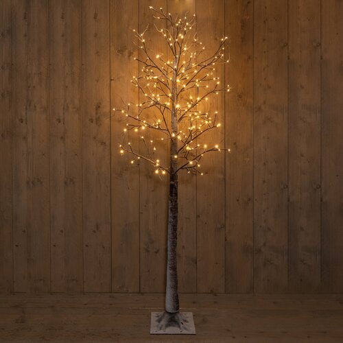 Anna's Collection LED BERKENBOOM BRUIN 204L/200CM CLASSIC WARM - INCL. 4X GRONDPEN - 5M AANLOOPSNOER