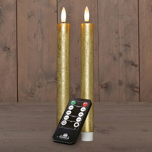 Anna's collection Leddinerkrs 3d+ab usb h23cm 2st goud