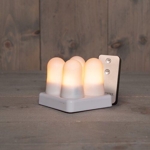 Anna's Collection Mini Vlam Oplaadbaar Ip20 Met Afstandsbediening, Oplaadstation En Usb Kabel 5X6.8C - afbeelding 1