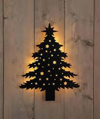 Anna's Collection Muurhanger Kerstboom 48Led Classic Op Batterij Met Timer Ip20 3X40X51Cm Zwart