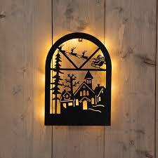 Anna's Collection Muurhanger Met Kerstfiguren 24Led Classic Op Batterij Met Timer Ip20 3X25X30Cm Zwa