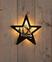 Anna's Collection Muurhanger Ster Met Kerstfiguren 22Led Classic Op Batterij Met Timer Ip20 3X34X35C