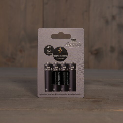Anna's Collection OPLAADBARE BATTERIJEN AA 2100MAH / NI-MH 4 PACK