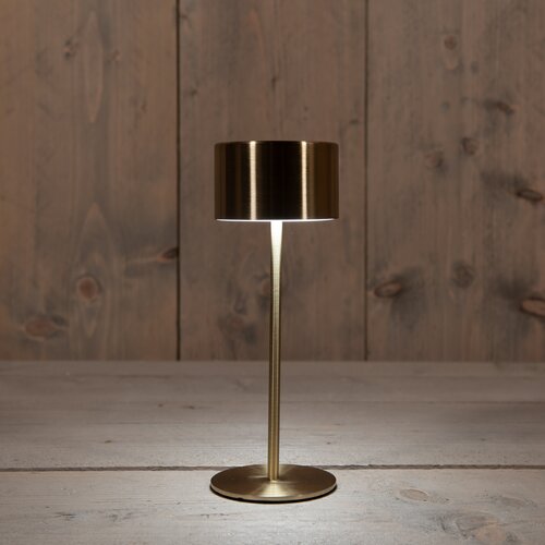 Anna's Collection Oplaadbare Tafellamp Aluminium Cylinder Warm Wit Dimbaar Inclusief Usb Kabel 22X8C