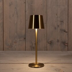 Anna's Collection Oplaadbare Tafellamp Aluminium Warm Wit Dimbaar 1200Mah Inclusief Usb Kabel 27.5X9