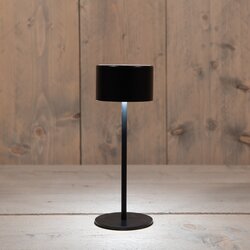 Anna's Collection Oplaadbare Tafellamp Cylinder Warm Wit Dimbaar Inclusief Usb Kabel 22X8Cm Zwart