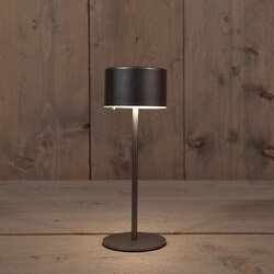 Anna's Collection Oplaadbare Tafellamp Cylinder Warm Wit Dimbaar Inclusief Usb Kabel 22X8Cm Anthraci