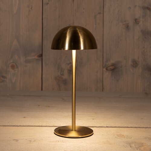 Anna's Collection Oplaadbare Tafellamp Rond Warm Wit Dimbaar Inclusief Usb Kabel 22X9.5Cm Goud
