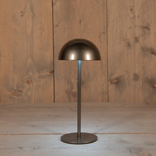 Anna's Collection Oplaadbare Tafellamp Rond Warm Wit Dimbaar Inclusief Usb Kabel 22X9.5Cm Anthraciet