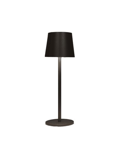 Anna's Collection Oplaadbare Tafellamp Warm Wit Dimbaar - 1200Mah-  Incl.Usb Kabel. 27.5X0Cm Mat Zwa