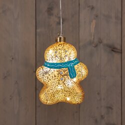 Anna's Collection PEPERKOEK GLAS LED OP BATTERIJ 12X5.5X16CM