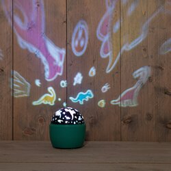 Anna's Collection Projector Dinosaurus Op 3Xaa Batterij Met Dc Aansluiting 13X11.5Cm Lichtgroen - afbeelding 1