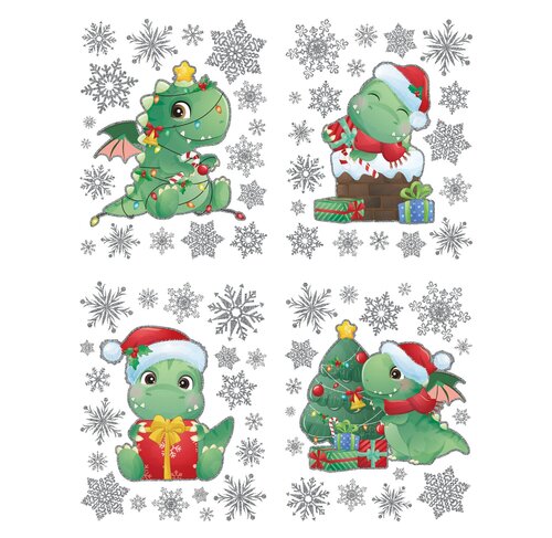 Anna's collection Raamsticker dinos 42x30cm a4