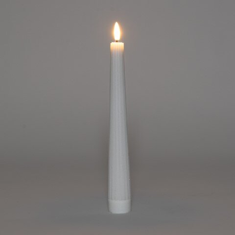 LED kaars in glas - metallic - 10x15 cm