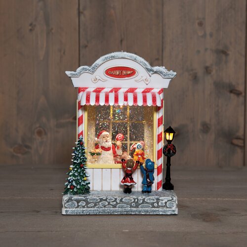 Anna's Collection SNOEPWINKEL MET GLITTERWATER OP 3XAA BATTERIJ MET DC AANSLUITING 22X18X13CM WARM W - afbeelding 1