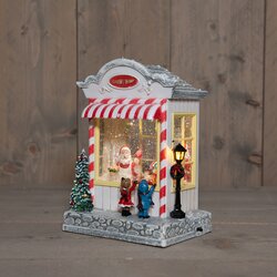 Anna's Collection SNOEPWINKEL MET GLITTERWATER OP 3XAA BATTERIJ MET DC AANSLUITING 22X18X13CM WARM W - afbeelding 2