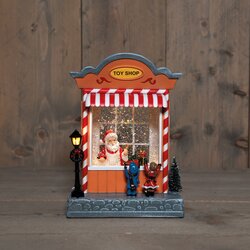 Anna's Collection SPEELGOEDWINKEL MET GLITTERWATER  OP 3AA BATTERIJ MET DC AANSLUITING 22X18CM WARM  - afbeelding 1