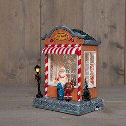 Anna's Collection SPEELGOEDWINKEL MET GLITTERWATER  OP 3AA BATTERIJ MET DC AANSLUITING 22X18CM WARM  - afbeelding 2