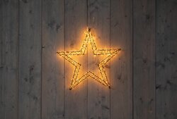 Anna's Collection STER 3D METAAL 1200LED FLASH IP44 TRAFO MET TIMER EN DIMMER 56CM CLASSIC WARM