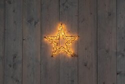 Anna's Collection Ster 3D Metaal 800Led Flash Ip44 Trafo Met Timer En Dimmer 36Cm Classic Warm_x000D