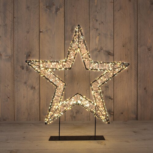Anna's Collection STER 3D OP VOET METAAL 1200LED FLASH IP44 TRAFO MET TIMER EN DIMMER 56X5CM WARM WI