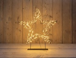 Anna's Collection STER 3D OP VOET METAAL 1200LED FLASH IP44 TRAFO MET TIMER EN DIMMER 56X5CM CLASSIC