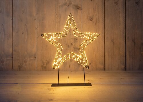 Anna's Collection STER 3D OP VOET METAAL 800LED FLASH IP44 TRAFO MET TIMER EN DIMMER 36X3CM CLASSIC 
