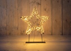 Anna's Collection STER 3D OP VOET METAAL 800LED FLASH IP44 TRAFO MET TIMER EN DIMMER 36X3CM CLASSIC 
