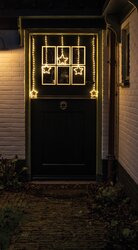 Anna's Collection STER-GORDIJN  DRAAD TRANSPARANT 186L/90X80CM LED CLASSIC WARM 5 STRENGEN/STERREN - - afbeelding 2