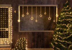 Anna's Collection STER-GORDIJN  DRAAD TRANSPARANT 364L/200X80CM LED CLASSIC WARM 10 STRENGEN/STERREN - afbeelding 2