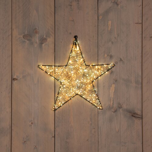 Anna's Collection STER METAAL 200LED FLASH IP44 TRAFO MET TIMER EN DIMMER 26CM WARM WIT/CLASSIC WARM