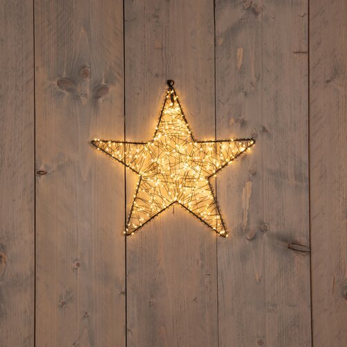 Anna's Collection STER METAAL 300LED FLASH IP44 TRAFO MET TIMER EN DIMMER 36CM CLASSIC WARM