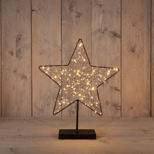 Anna's Collection STER OP VOET METAAL 160LED IP20  3XAA BATTERIJ 6/18U TIMER 40,5X49,5CM CLASSIC WAR