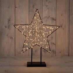 Anna's Collection STER OP VOET METAAL 260LED IP20  3XAA BATTERIJ 6/18U TIMER 50X61,5CM CLASSIC WARM