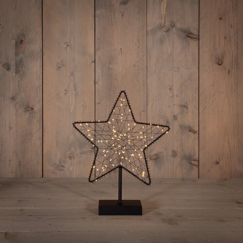 Anna's Collection STER OP VOET METAAL 85LED IP20  2XAA BATTERIJ 6/18U TIMER 28X34,5CM CLASSIC WARM