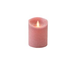 Anna's Collection B.O.T. Kaars Antiek Roze Wax Rustiek Bewegende Vlam 7,5X10Cm 3Xaaa/Timer - afbeelding 2