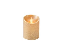 Anna's Collection B.O.T. Kaars Goud Wax Rustiek Bewegende Vlam 7,5X10Cm 3Xaaa/Timer - afbeelding 2