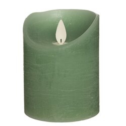 Anna's Collection B.O.T. Kaars Jade Groen Wax Rustiek Bewegende Vlam 7,5X10Cm 3Xaaa/Timer - afbeelding 2