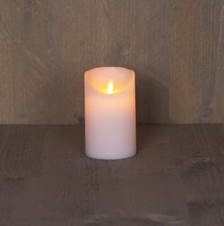 Anna's Collection B.O.T. Kaars  Wit Wax Rustiek Bewegende Vlam 7,5X12,5Cm 3Xaaa/Timer - afbeelding 2