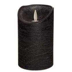 Anna's Collection B.O.T. Kaars Zwart Wax Rustiek Bewegende Vlam 7,5X12,5Cm 3Xaaa/Timer - afbeelding 2