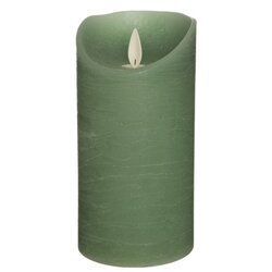 Anna's Collection B.O.T. Kaars Jade Groen Wax Rustiek Bewegende Vlam 7,5X15Cm 3Xaaa/Timer - afbeelding 2