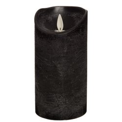 Anna's Collection B.O.T. Kaars Zwart Wax Rustiek Bewegende Vlam 7,5X15Cm 3Xaaa/Timer - afbeelding 2