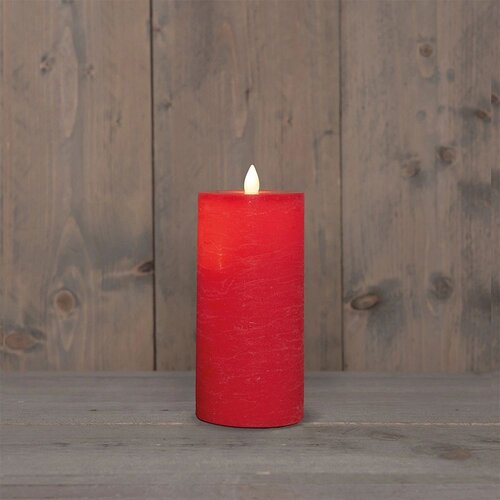 Anna's Collection Stompkaars Rustiek Wax Bewegende Vlam Oplaadbaar Met Usb Kabel Exclusief Afstandbe