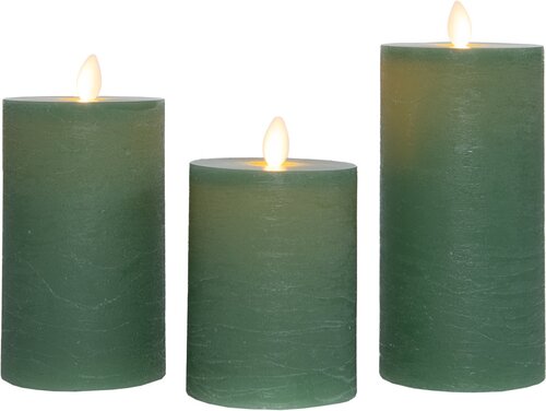 Anna's Collection Stompkaars Rustiek Wax Bewegende Vlam Oplaadbaar Met Afstandsbediening En Usb Kabe